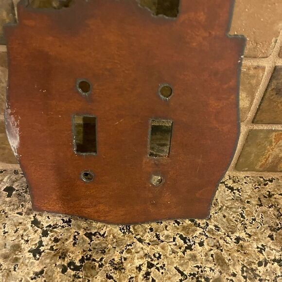 Metal Art Cowboy Double Light Switch Plate - Picture 7 of 16